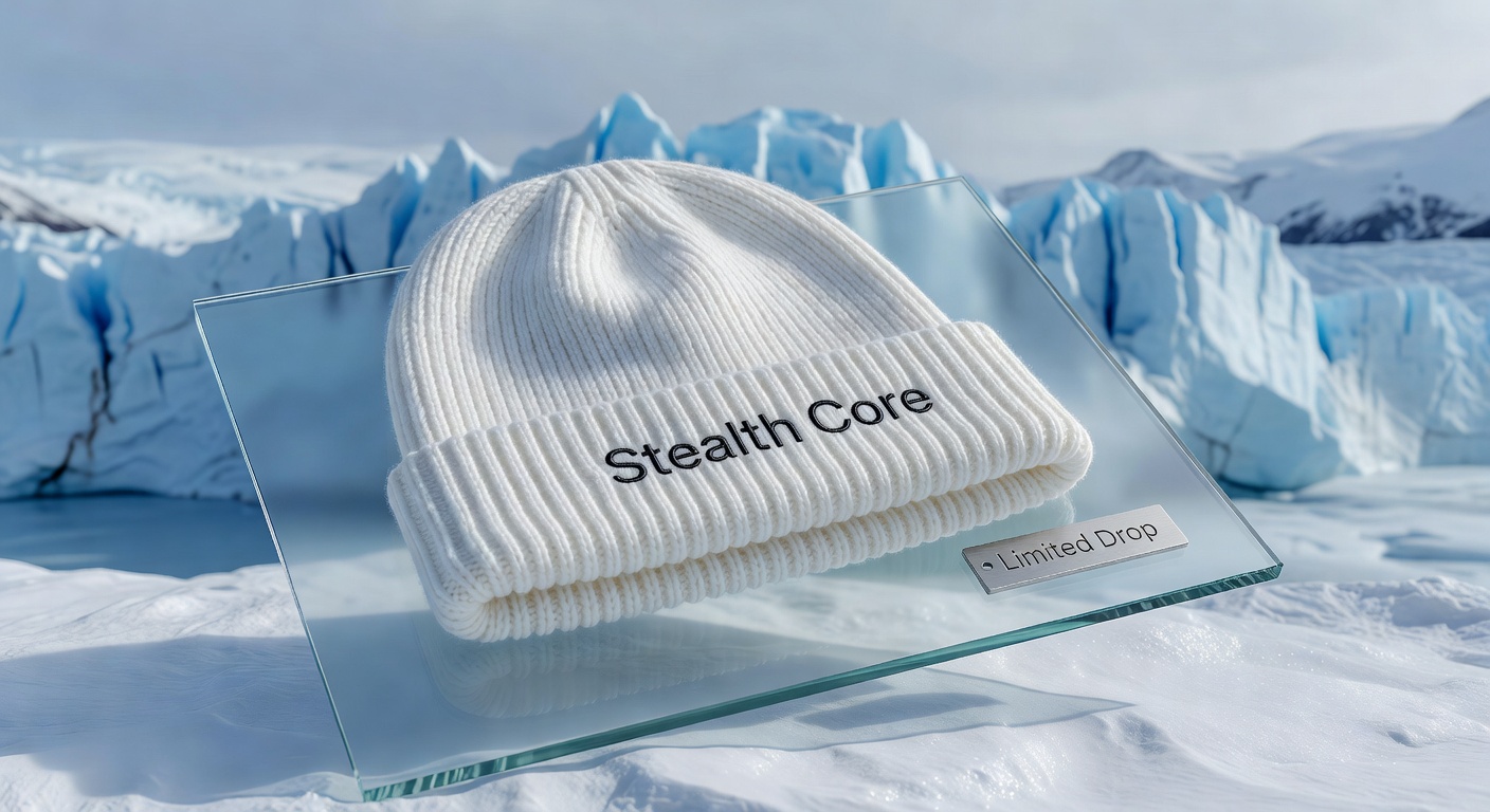 Glacier White Winter Beanie Hat